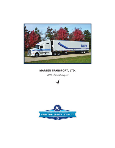 Thumbnail Marten Transport Annual Report 2018