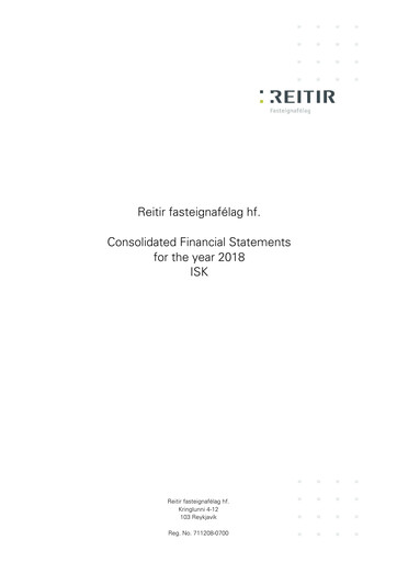 Thumbnail Reitir fasteignafélag Financial Statement 2018