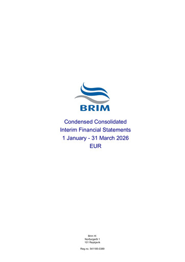 Thumbnail Brim hf. Quarterly Report 2026-q1