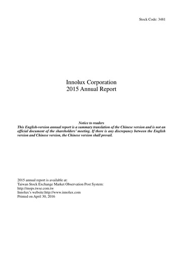 Thumbnail Innolux Annual Report 2015