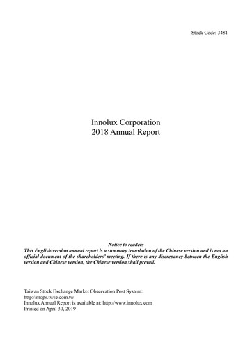Thumbnail Innolux Annual Report 2018