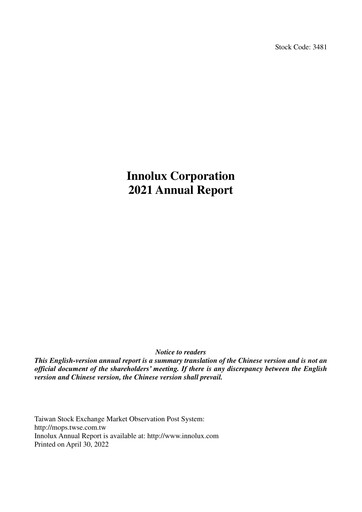 Thumbnail Innolux Annual Report 2021
