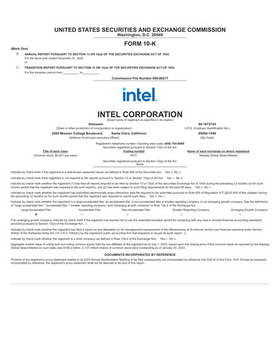 Thumbnail Intel Annual Report 2022
