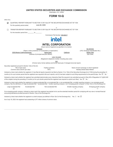 Miniature Intel Rapport trimestriel 2025-q2