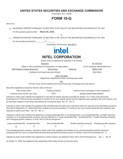 Miniature Intel Rapport trimestriel 2026-q1