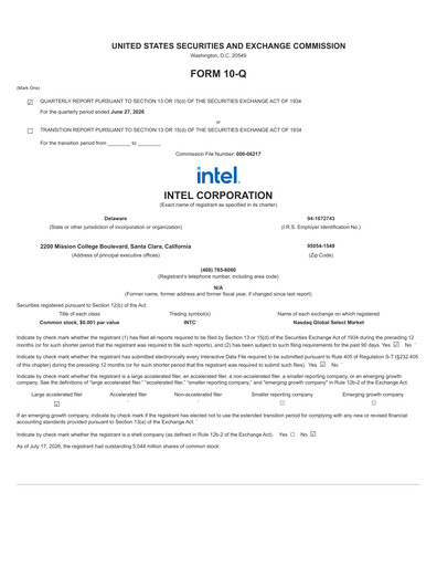 Miniature Intel Rapport trimestriel 2026-q2