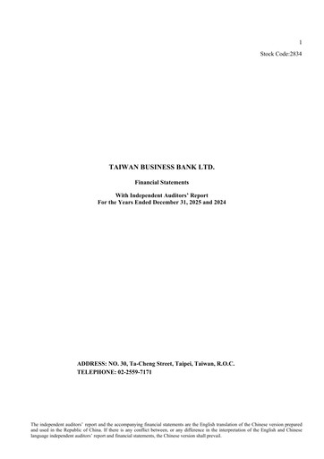 Thumbnail Taiwan Business Bank
 Financial Report 2025