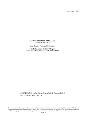 Thumbnail Taiwan Business Bank
 Financial Statement 2020