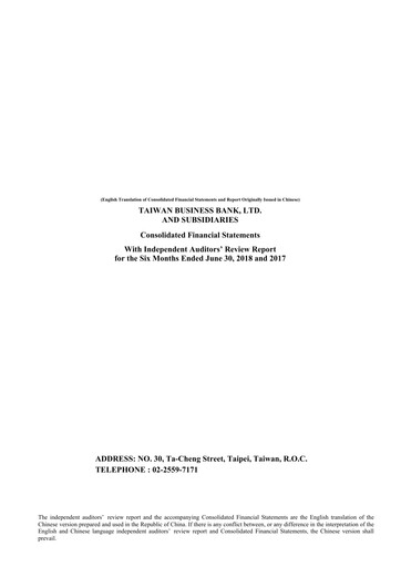Thumbnail Taiwan Business Bank
 Half-year Report 2018-h1