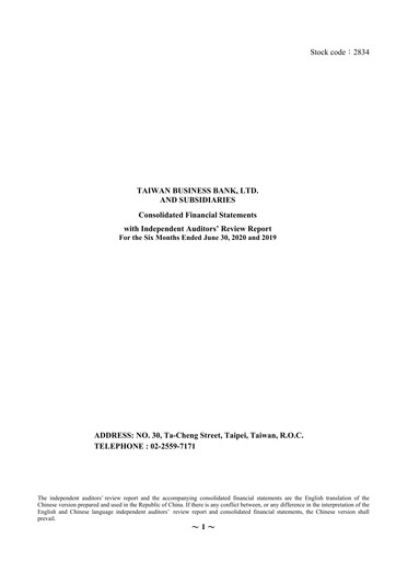 Thumbnail Taiwan Business Bank
 Half-year Report 2020-h1