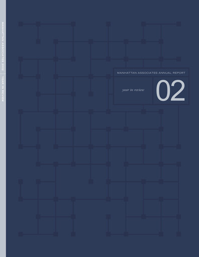 Thumbnail Manhattan Associates
 Annual Report 2002