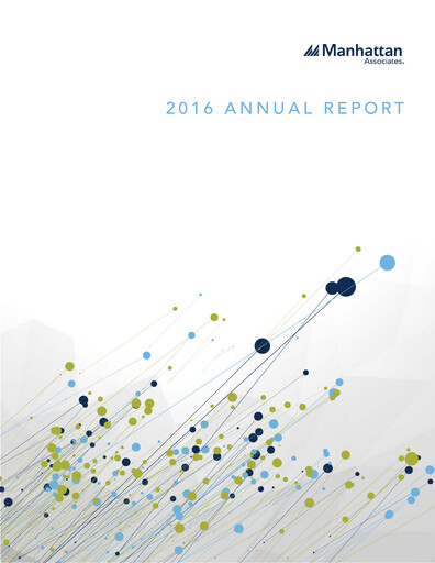 Thumbnail Manhattan Associates
 Annual Report 2016