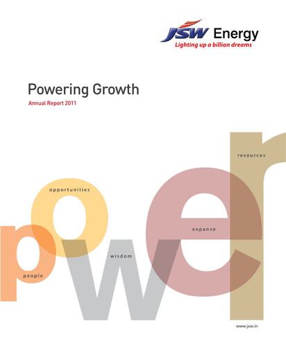 Thumbnail JSW Energy
 Annual Report 2010-2011