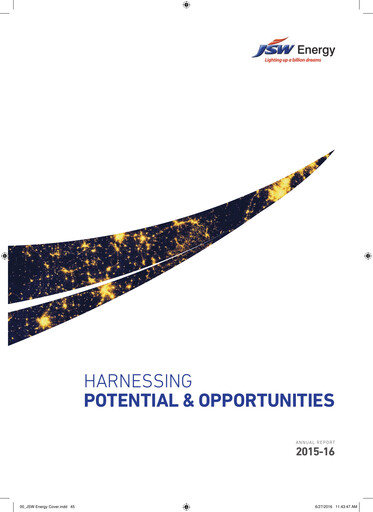 Thumbnail JSW Energy
 Annual Report 2015-2016