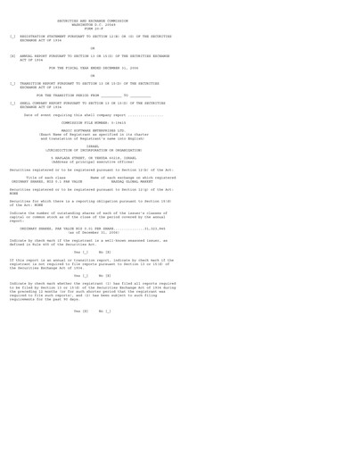 Vorschaubild Magic Software Jahresbericht 2006