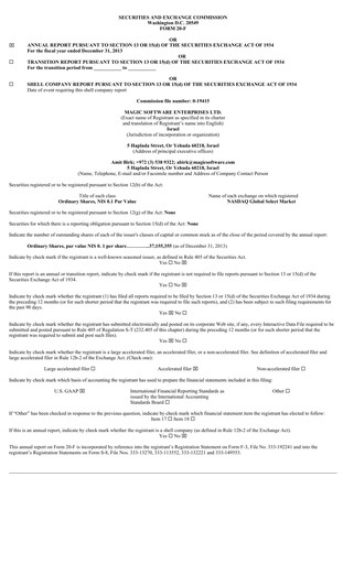 Vorschaubild Magic Software Jahresbericht 2013