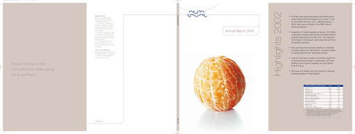 Vorschaubild Alfa Laval
 Jahresbericht 2002