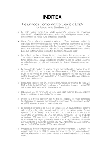 Vorschaubild Inditex Finanzbericht 2025