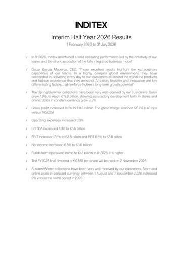 Thumbnail Inditex Half-year Report 2026-h1