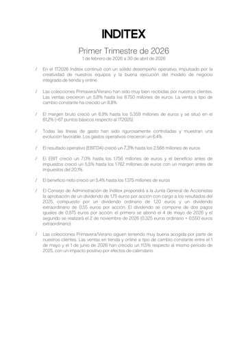 Vorschaubild Inditex Quartalsbericht 2026-q1