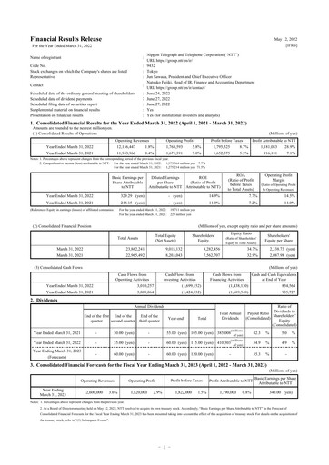 Thumbnail NTT (Nippon Telegraph & Telephone)

 Annual Report 2021