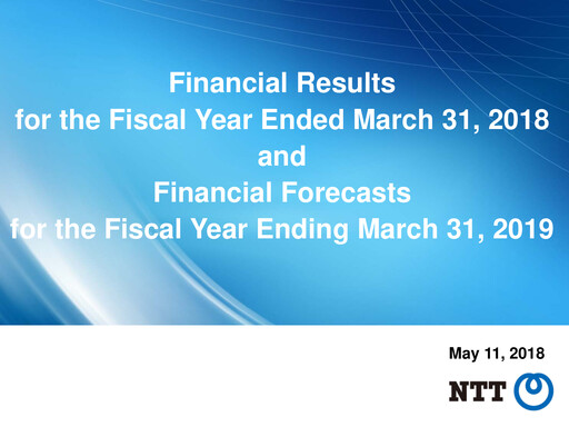 Miniature NTT (Nippon Telegraph & Telephone)

 Rapport financier 2018