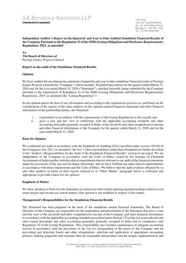 Thumbnail Prestige Group
 Financial Statement 2025-2026