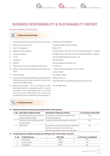 Thumbnail Prestige Group
 Sustainability Report 2022-2023
