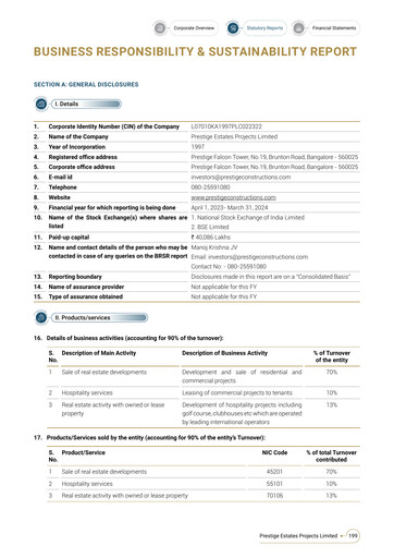 Thumbnail Prestige Group
 Sustainability Report 2023-2024