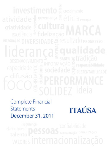 Miniature Itaúsa Bilan financier 2011