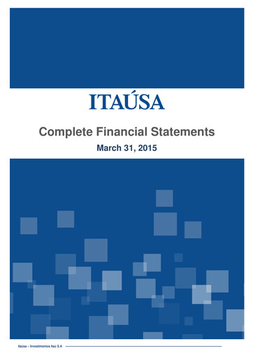 Vorschaubild Itaúsa Quartalsbericht 2015-q1