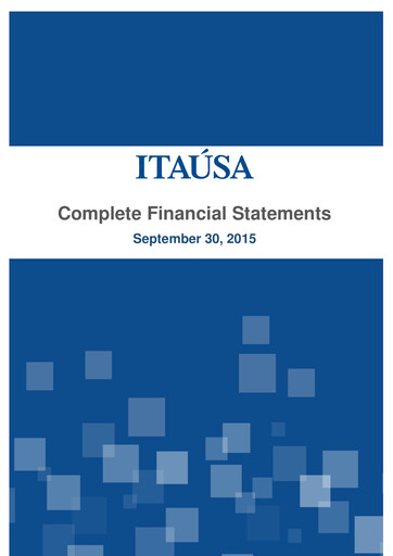 Vorschaubild Itaúsa Quartalsbericht 2015-q3