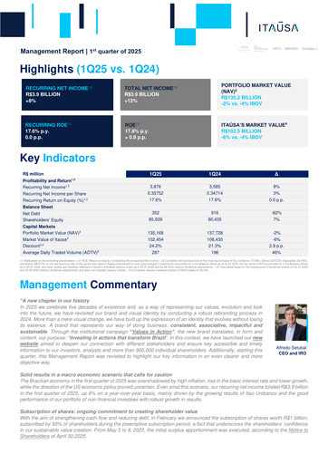 Thumbnail Itaúsa Quarterly Report 2025-q1