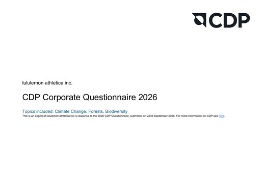 Thumbnail lululemon athletica ESG Report 2026