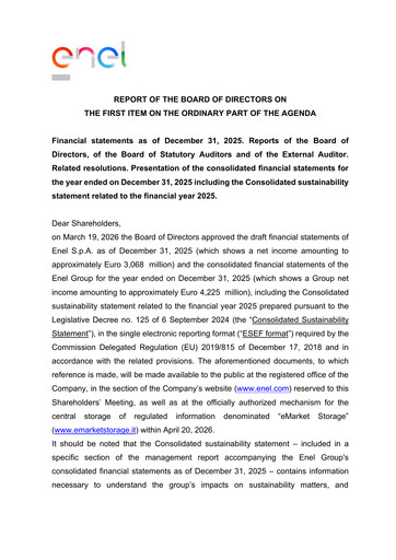 Thumbnail Enel Financial Statement 2025