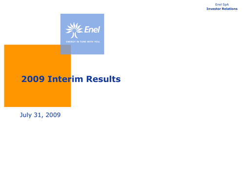 Thumbnail Enel Half-year Report 2009-h1