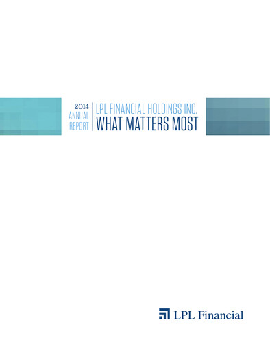 Thumbnail LPL Financial
 Annual Report 2014