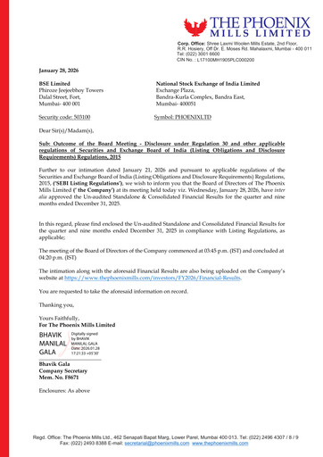Thumbnail Phoenix Mills
 Quarterly Report 2025-q3