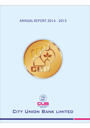 Thumbnail City Union Bank
 Annual Report 2014-2015
