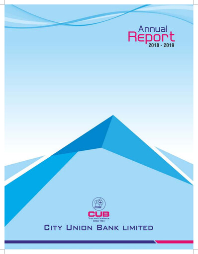 Thumbnail City Union Bank
 Annual Report 2018-2019