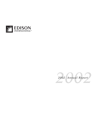 Thumbnail Edison International
 Annual Report 2002