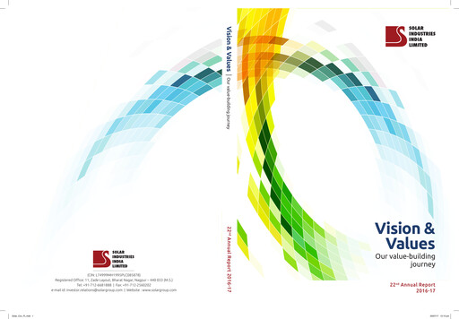 Thumbnail Solar Industries India Annual Report 2016-2017