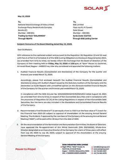 Thumbnail Solar Industries India Quarterly Report 2026-q4