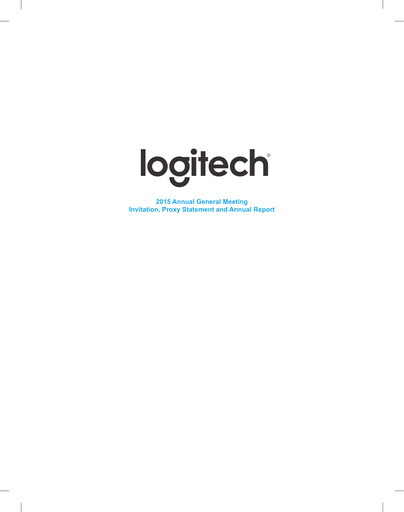 Thumbnail Logitech Annual Report 2015
