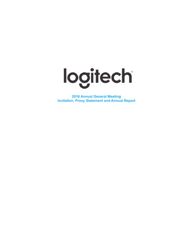 Thumbnail Logitech Annual Report 2016