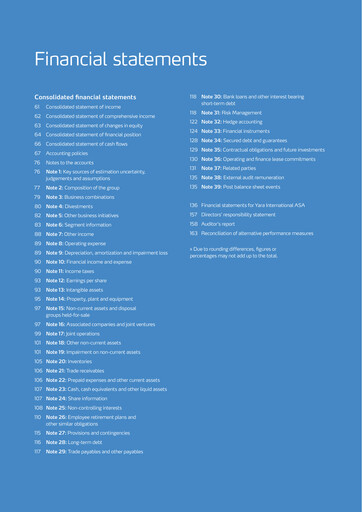 Thumbnail Yara International
 Financial Statement 2016