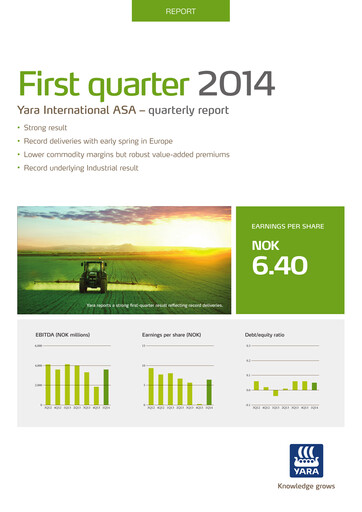 Thumbnail Yara International
 Quarterly Report 2014-q1