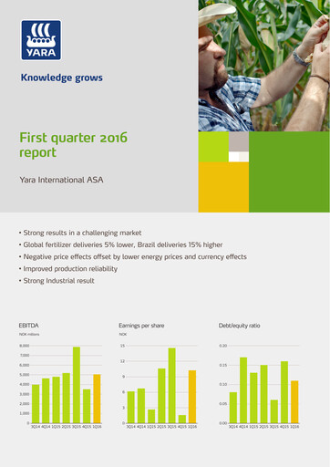 Thumbnail Yara International
 Quarterly Report 2016-q1