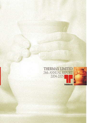 Thumbnail Thermax Annual Report 2004-2005