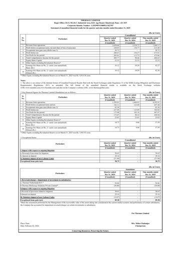 Thumbnail Thermax Quarterly Report 2025-q3